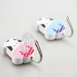 樂樂牛卡通強力粘鉤2