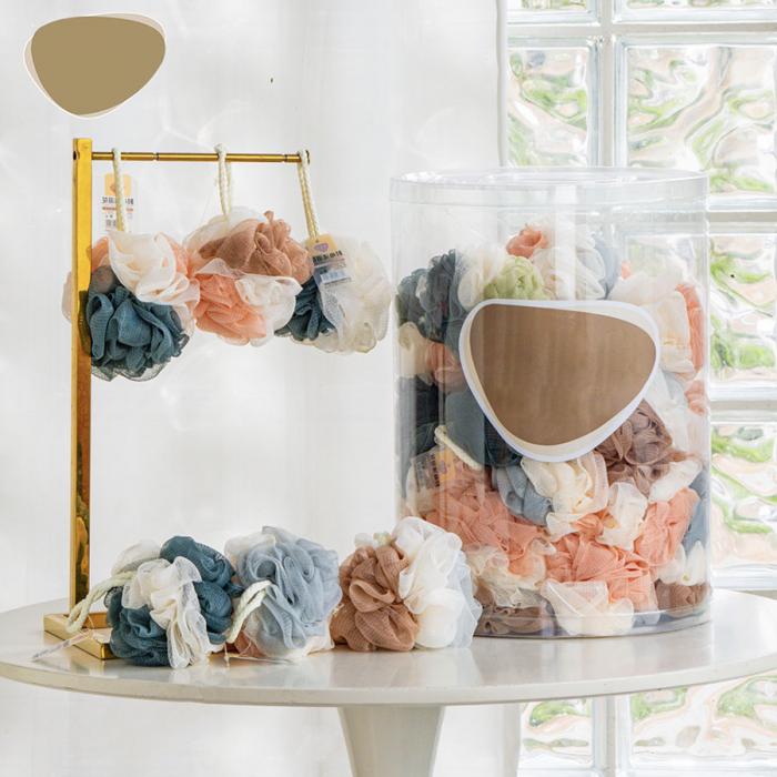 三拼色桶裝沐浴球