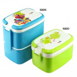 長方型手提飯盒、雙層