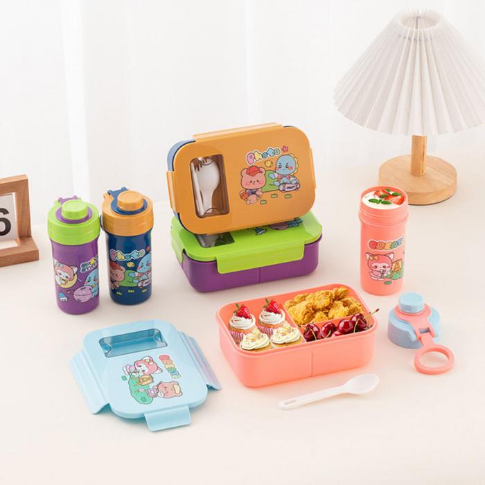 卡通分格飯盒/手提運(yùn)