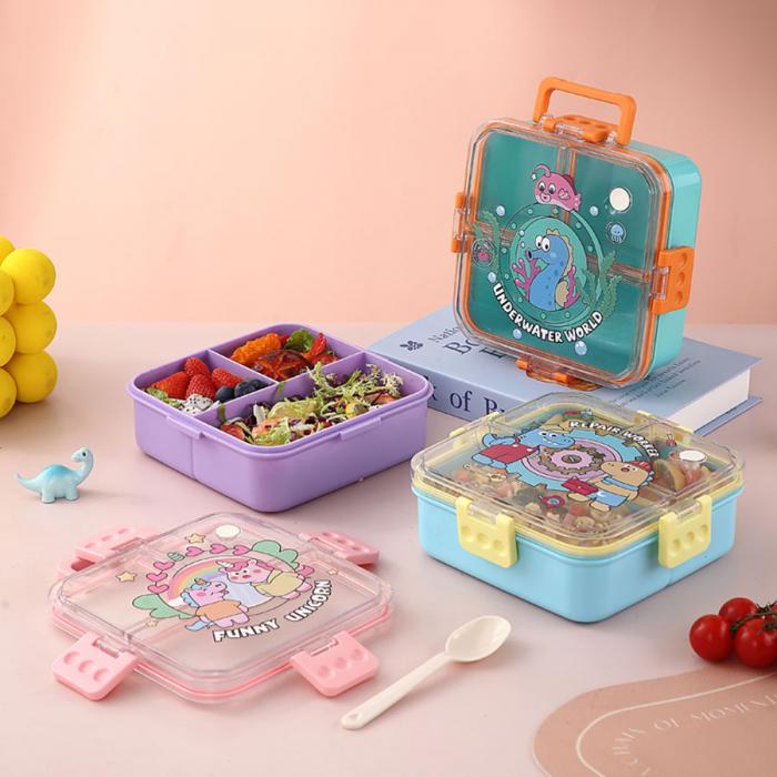 UV手提獨立密封正方形塑料餐盒1.2L (配PP湯