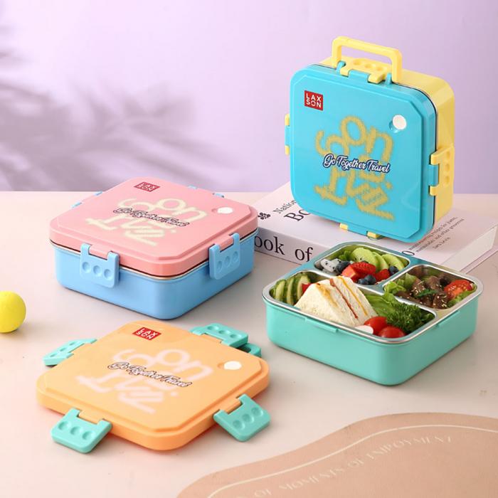 UV手提旅行箱獨立密封正方形不銹鋼餐盒750m