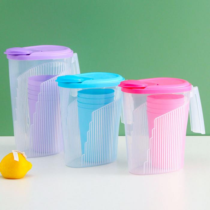 果汁壺+5個杯(大號)/4個杯(小號)